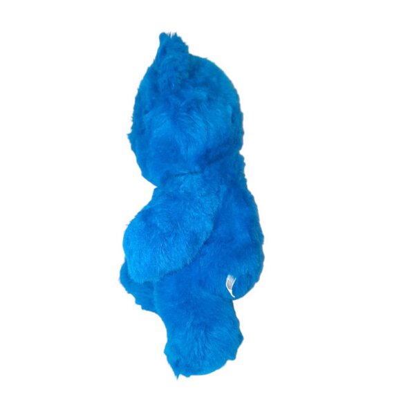 Vintage Mervyn's Blue Bear With Knit Hearts Sweater Plush Stuffed Toy 15" - Picture 4 of 8